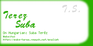 terez suba business card